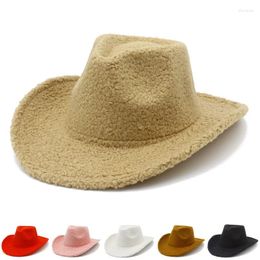 Berets Winter Fedora Hats Women Men Trilby Caps Thicken Berber Fleece Fedoras Wool Jazz Hat Cowboy Warm Panama Fur Blower Cap