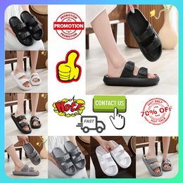 Free shipping Casual Platform Slides Slippers New Pillow Slippers Sandals for Women Double Buckle Adjustable EVA Thick-Soled Summer Beach Sandals