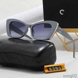 Designer Sunglasses Luxury Glasses Protective Eyewear Purity Cat Eye Design Uv380 Alphabet Design Sunglasses Driving Travel Beach Wear with Original Box 4zmnw