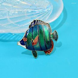 Brooches Nordic Oil Painting Style Tropical Fish Animal Brooch Pins Colourful Enamel Casual Party Office For Women Jewellery Gift