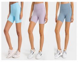 Lu Lemons 디자이너 스포츠 반바지 요가 바지 레깅스 여성 반바지 숙녀 운동 Fiess Wear Girls Running Leggings Gym Slim Fit 정렬 스웨트 팬트