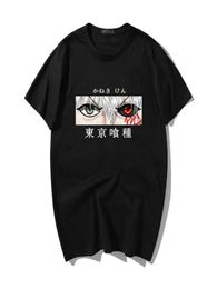 T Shirts Anime Manga Tokyo Ghoul Cool Kaneki Ken Eyes Men Tee Harajuku Cartoon Plus Size Male Tops Hip hop Punk Unisex Tshirt X061433917