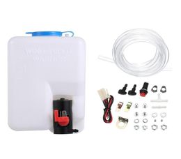 Car Organiser Universal Windscreen Washer Bottle Kit With Pump Hose Jets Wiring Switch Cleaning Tools Accessories6079855