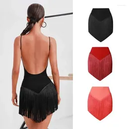 Stage Wear Latin Dance Skirt Women Cha Costume Dense Tassel Rumba Samba Performance Adult Fringe Dress DNV16041