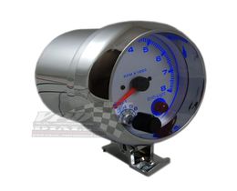 375039039 80mm 08000 Tachometer Gauge Blue Led Light Tachometer Rpm Gauge RPM Meter With RPM Shift Light Auto Gauge5944239