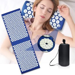 Extra Long Acupuncture Back Body Massage Yoga Sport Fitness Cushion Kuznetsov's Applicator Acupressure Spike Mat Pain Relief 240119