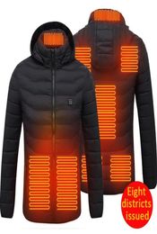 QNPQYX 8 Area Heated Vest USB Heating Winter Warm Electrically Heated Down Jacket Hoodies Outdoor Fishing Hunting Waistcoat Hiking1077335