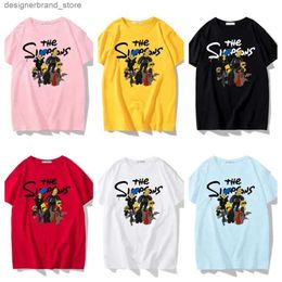 Designer Fashion Luxurys Ness Classic Shirt Brand Joint the Simpsons Printed Short Sleeves Mens Women Casual High Street t Loose O balencaigalies balencigaly 272B