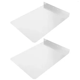 Bath Accessory Set 2 Pcs Sink Splashback Wall Mount Guard Wall-mounted Side Splatter Stainless Steel Metal