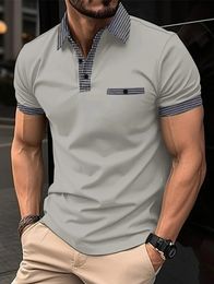 2023 Summer Men's Casual ShortSleeved Polo Shirt Trip Fashion Lapel TShirt Breathable Clothing 240119