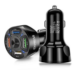 5 Ports USB Car Charger Quick Charge Fast Auto Cigarette Lighter For Samsung Huawei Xiaomi iphone4263026