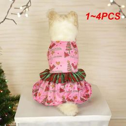 Dog Apparel 1-4PCS Holiday Dress Christmas Atmosphere Skirt Household Products Festival Cute High-quality Materials