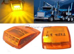 new 2x 17led amber roof top cab side marker for kenworth truck lighting trailer light lamps7263678