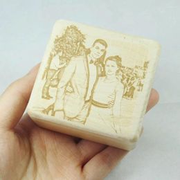 Bottles Customised Po Engraved Ring Box Mini Wood Jewellery Propose Marriage Gifts Wedding DIY