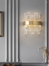 Wall Lamp Nordic Glass Marble Frosting Korean Room Decor Merdiven Swing Arm Light Bed Applique Mural Design