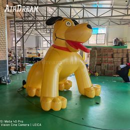 wholesale Large inflatable yellow dog,Event decoration cute dog mascot animal cartoon model for pet shops and hospitals