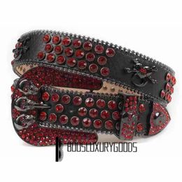 2022 Designer Belt Bb Simon Belts for Men Women Shiny diamond belt Black skull bb belts230I