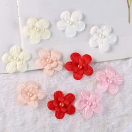 Hair Accessories 30pcs Korean Pearl Diy Flower Bows Boutique Headwear Flowers Children Accessory For Headband