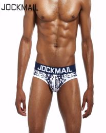 JOCKMAIL Brand Sexy Men Underwear Briefs Bikini Low Waist Fashion print Men Underwear Trunks Gay Underwear WJ Man Briefs Cotton9768453