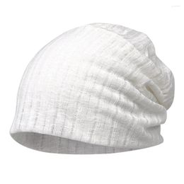 Berets Turban Cap Turbano Beanie Neckerchief Cotton Hat Scarf Versatile Women's Hats & Caps