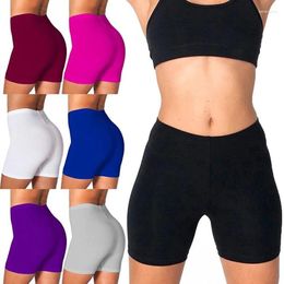 Women's Shorts Elastic 2024 Summer Home Sports Women Ladies Casual Clothing Solid Colour High Waist Tight Fitness Skinny Short Plus Size