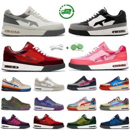 2024 Road Sta Men Women Running Shoes Designer Sneaker Patent Leather Black White Pink Purple Blue Green Beige Suede Pastel Grey Skunk Mens Trainers Sports Sneakers