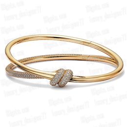 Luxury jewelry designer bangles for women gold bangle bracelet Rose Gold diamond bracelet designer t1ffany and c0 bracelet gold bracelet women gifts