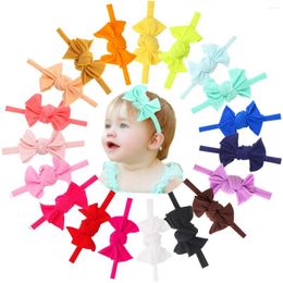 Hair Accessories 20PCS Bows Nylon Headbands For Baby Girls Infants Born And Toddlers Soft Bands Handmade Kids