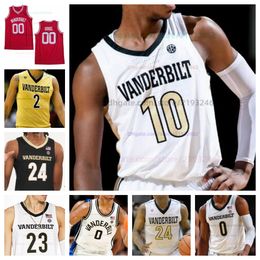 Vanderbilt Commodores Basketball Jersey NCAA stitched jersey Any Name Number Men Women Youth Embroidered 5 Ezra Manjon 1 Colin Smith 3 Paul Lewis 35 Carter Lang