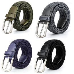Belts Fashion Belt Men Women Unisex Knitted Alloy Pin Buckle Casual Trend For Jeans N2UE