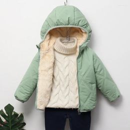 Down Coat Baby Kids Coats Winter Thicken Jackets For Boys Warm Plush Outerwear Girls Fur Hooded Toddler Children Clothes Snowsuit