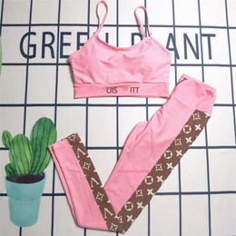 Women's Activewear Designer Bikini Swimwear Yoga Pants Y2k Sexy Bikini Fashion Vest Suit Sleeveless Tank Top