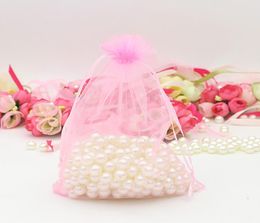 100pcs 65x9inch Pink Organza Packing Bags Jewelry Pouches Wedding Favors Christmas Party Drawstring Gift Bag 17 x 23 cm7366803