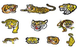 10 Styles Tiger Series Patches for Clothing Iron on Transfer Applique Cool Patches for Jacket Coats DIY Sewing on Embroidered Stic4406874