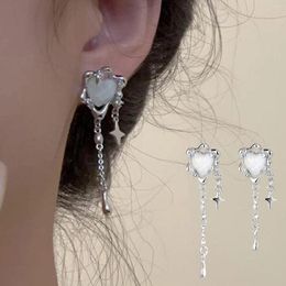 Dangle Earrings Irregular Heart Tassel Star Women Design Senior Sense Of Fashion Personality Earring 2024 Y2K Trendy Party Jewelry Gift