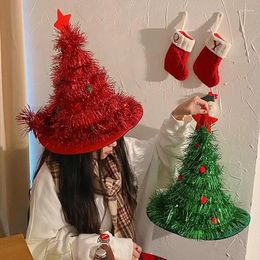 Berets Christmas Decorative Hat Holiday Party Adult And Children Dress Up Headwear Po Props Scallion Silk Wool Stripe