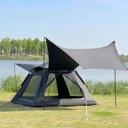 Tents And Shelters Outdoor Camping Tent 4 People 5000mm Premium Waterproof Vinyl Quick Pitch For Hiking Picnic Garden