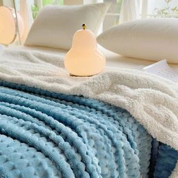 Fleece Blanket Travel Aeroplane Shawl Sofa Blankets Throws Milk Velvet Fluffy Blanket for Winter Bed Blankets Offers Siesta 240119