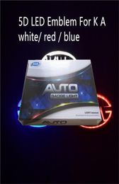5D car led emblem badge auto symbols logo rear light white blue red size 130x65mm8257542