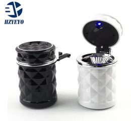 Portable LED Car Ashtray High Quality Universal Cigarette Cylinder Holder Car Accessories HZYEYO6535080