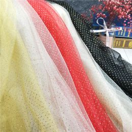 Clothing Fabric Spray Gold And Mesh Material Gauze Veil Princess Dress Wedding Headdress Nets Background Surface Decoration Fabrics