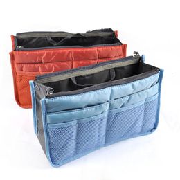 Multi Colours Double Zipper Liner Bag Makeup Handbag Organiser Insert Handbags Functional Women Cosmetic Sponge Travel Bags Z109