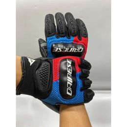 Aagv Gloves Carbon Fiber Riding Gloves Heavy-duty Motorcycle Racing Leather Anti Drop Waterproof Comfortable for Men and Women All Summer Seasons Agv Black R1rp