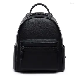 School Bags Fashion Genuine Leather Women Solid Backpacks Female Real Natural Ladies Girl Student Casual Backpack