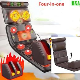 Electric Heating Full Body Massager for Car Chair Office Lumbar Neck Pain Relief Vibration Cushion Shoulder Back Massage Mat 240119