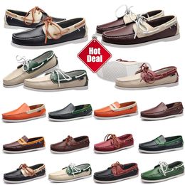 Fashion Genuine Mens Designers Loafers Classic Leather Men Business Office Work Formal Dress Shoes Brand Designer Party Wedding Flat Shoe Size 38-4 30