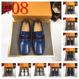 40 Style Hot Luxury Leather Mens Shoes Wedding Formal British Style Shoes Business Casual Office Loafers Shoes Slip on Dress Shoes size 38-46