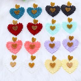 Dangle Earrings U-Magical Ins Style Love Heart Stitching Acrylic Arcylic Earings For Women Fairy Multiple Flower Party Jewelry