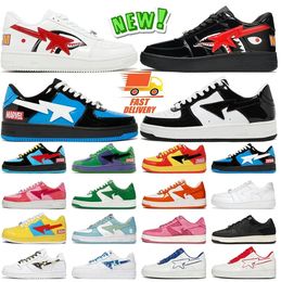 luxury designer running shoes platform low sneakers sk8 mens trainers Patent Leather Shark black white green men women outdoor sport trainer Doernbecher beg