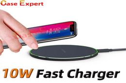 10W Fast QI Certified Wireless Charger for iPhone 13 Pro Max 12 11 XR XS Samsung S22 Ultra with Retail Package6632663